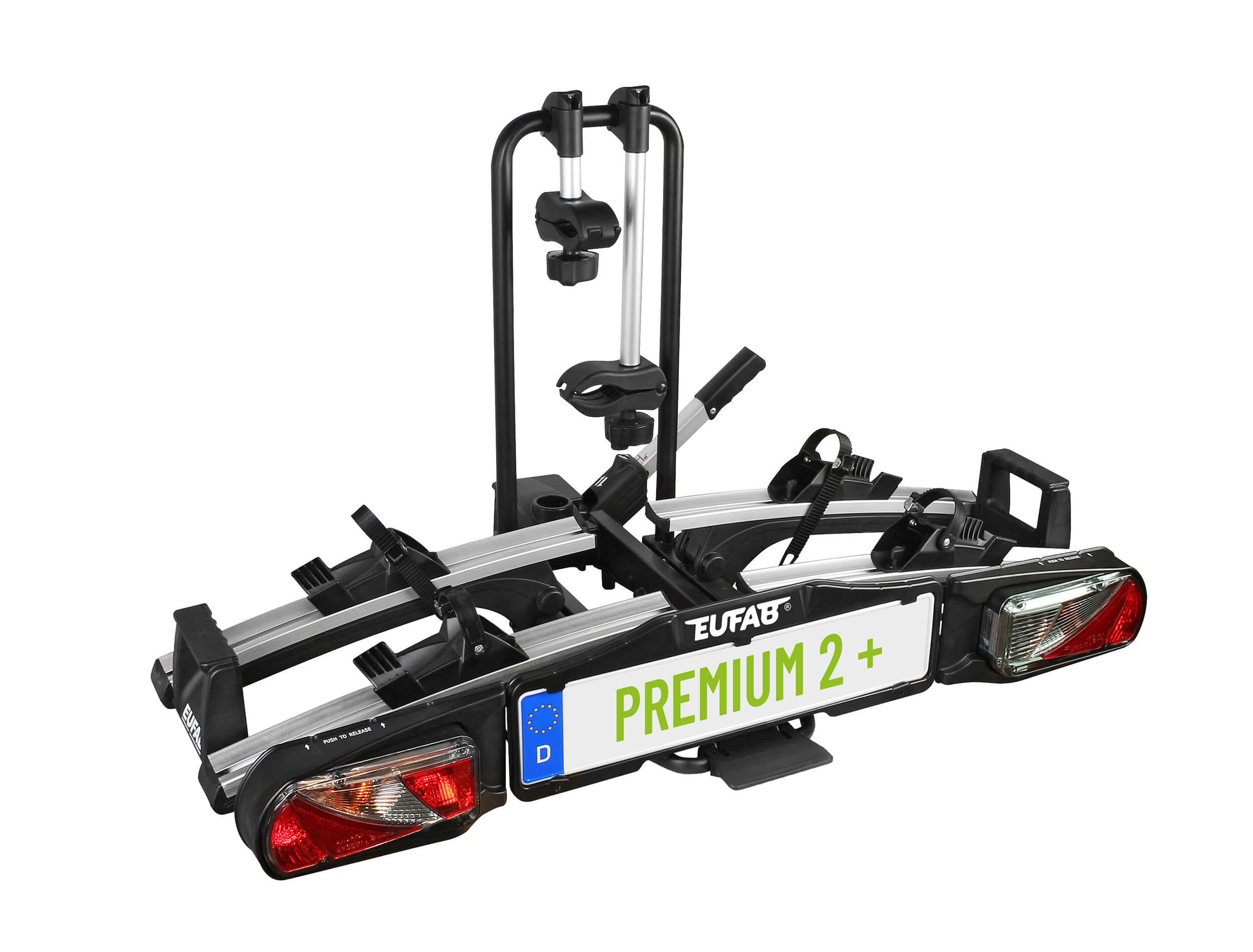 EUFAB 11523 PREMIUM 2 Plus Fahrradträger für 2 Fahrräder und E-Bikes