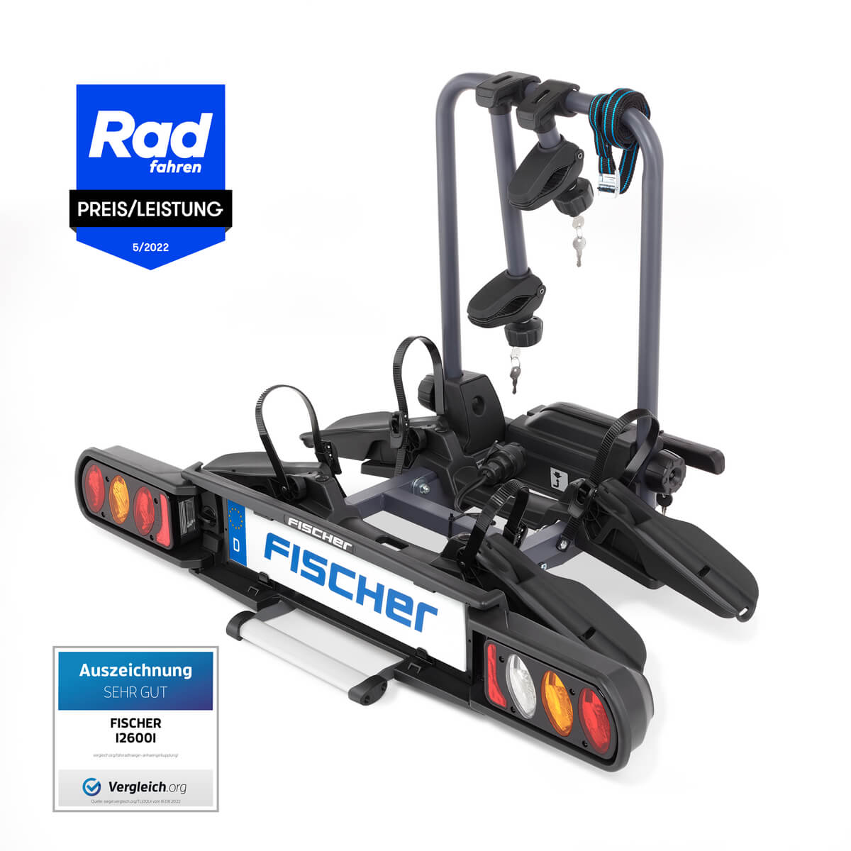 FISCHER ProlineEvo 2 Fahrradträger für 2 Fahrräder und E-Bikes